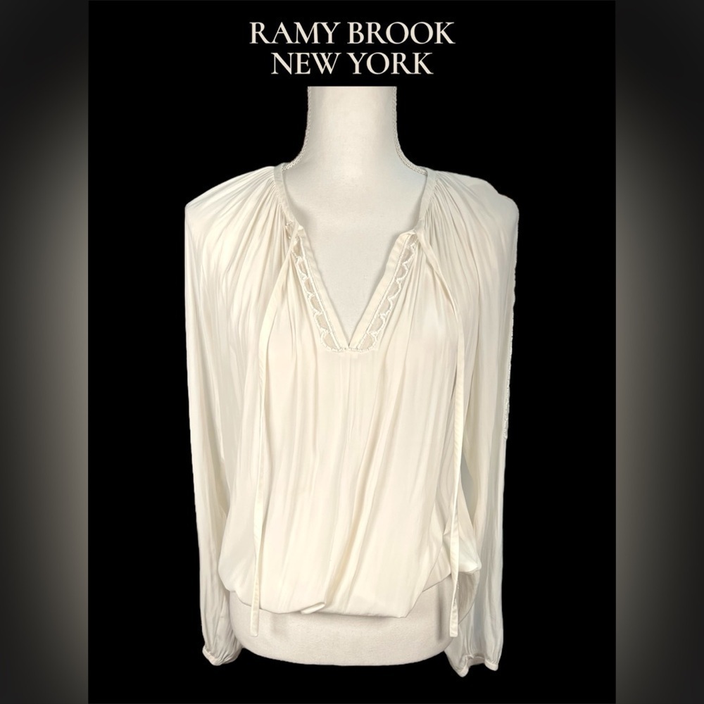 Ramy Brook | Long Sleeve Tassel Tie Blouse